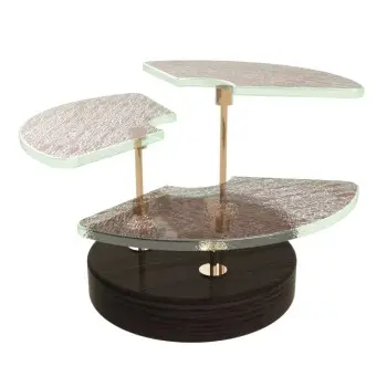 My Glass Studio Petit Fours Stand, Brown - Set of 4 - Dia: 18 cm, H: 12 cm
