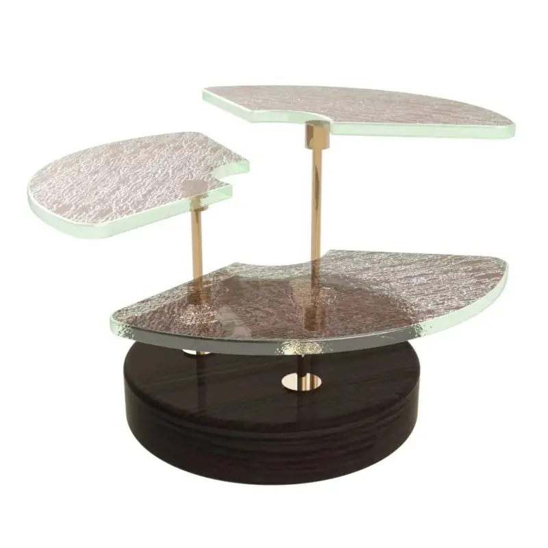 My Glass Studio Petit Fours Stand, Brown - Set of 4 - Dia: 18 cm, H: 12 cm My Glass Studio Petit Fours Stand, Brown - Set of 4 - Dia: 18 cm, H: 12 cm