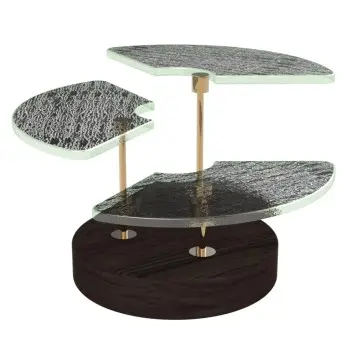 My Glass Studio Petit Fours Stand, Black - Set of 4 - Dia: 18 cm, H: 12 cm