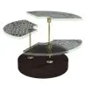 My Glass Studio Petit Fours Stand, Black - Set of 4 - Dia: 18 cm, H: 12 cm