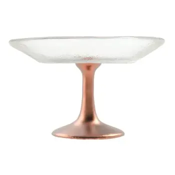 My Glass Studio Petit Fours Stand, Clear - Set of 9 - Dia: 14 cm, H: 8 cm