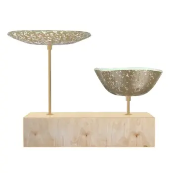 My Glass Studio Nut Bowl, Natural - Set of 4 - 17.5 x 8.0 x 15.0 cm