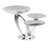 Gold Plated Stand With 3 Rounded Plates - 46 cm H: 30 cm