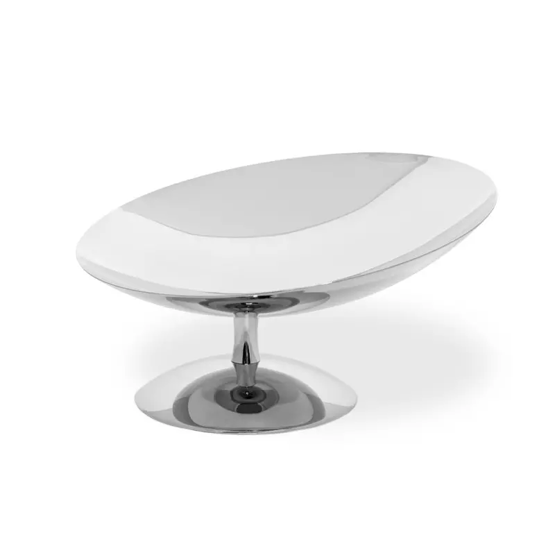 Polished Tilted Centerpiece - Dia: 36 cm H: 15 cm Polished Tilted Centerpiece - Dia: 36 cm H: 15 cm