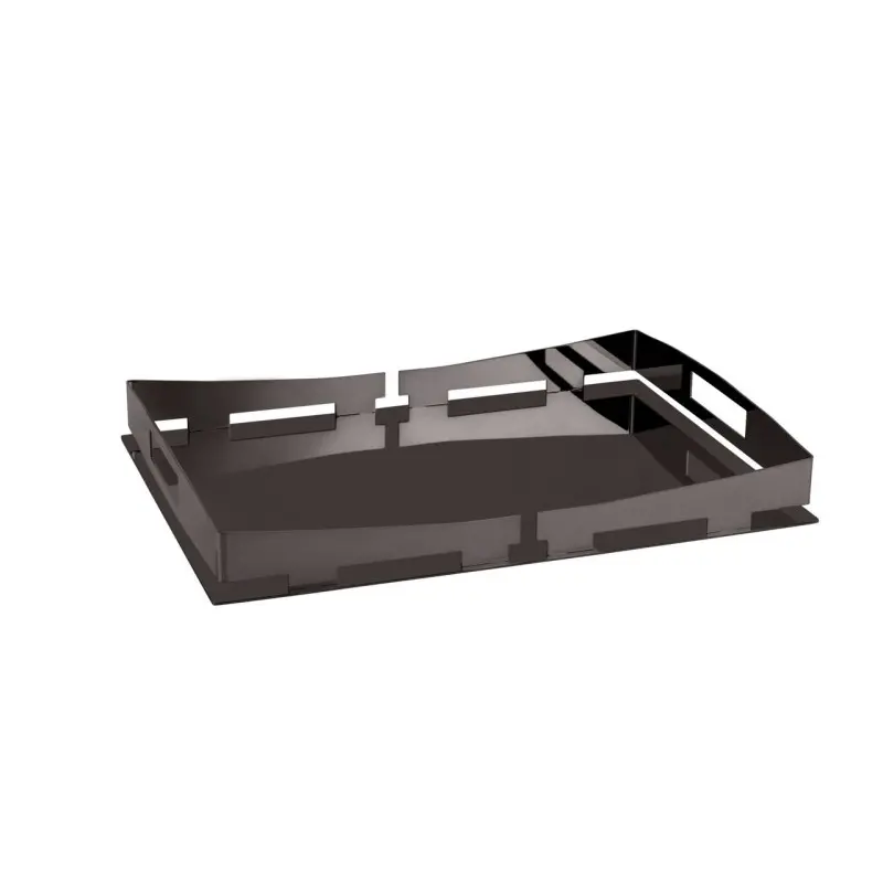 Polished Black Rectangular Tray - 35 x 25 cm H: 4.5 cm Polished Black Rectangular Tray - 35 x 25 cm H: 4.5 cm