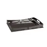 Polished Black Rectangular Tray - 35 x 25 cm H: 4.5 cm