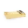 Gold Plated Rectangular Tray - 35 x 25 cm H: 4.5 cm