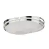 Polished Black Oval Tray - 37 x 27 cm H: 4.5 cm