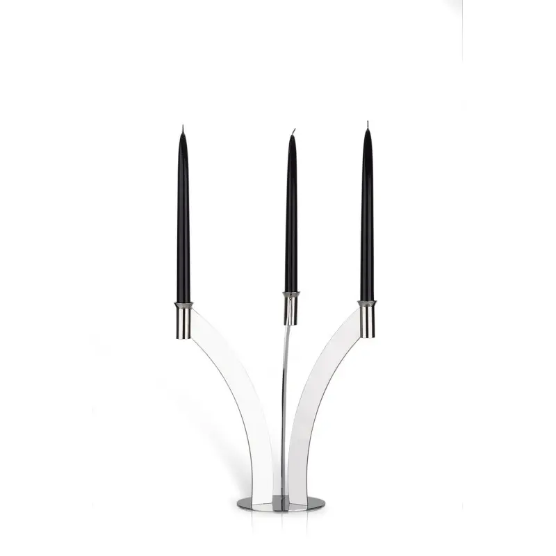 Gold 3 Flame Candleholder - 37 x 35.5 cm H: 35 cm Gold 3 Flame Candleholder - 37 x 35.5 cm H: 35 cm