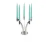 Polished 5 Flame Candleholder - Dia: 28 cm H: 25 cm