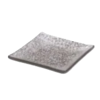 Splendido Collection Square Plate Smoke - 3.75 in Dia x 0.59 in H