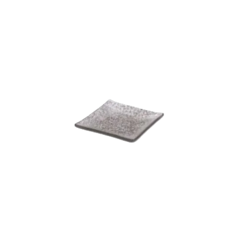 Splendido Collection Square Plate Smoke - 3.75 in Dia x 0.59 in H