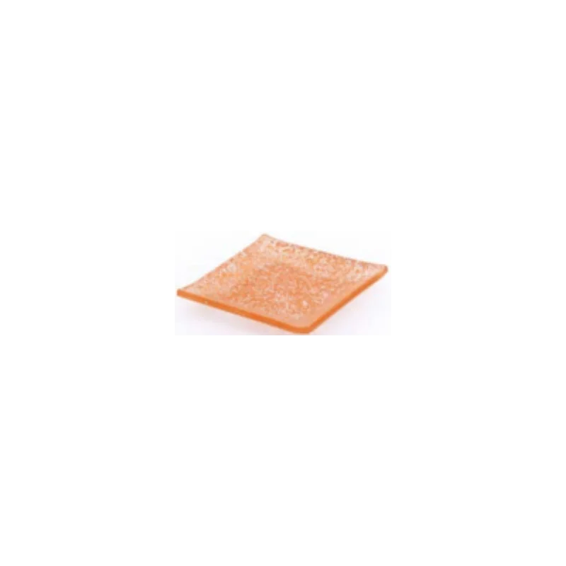 Splendido Collection Square Plate Orange - 3.75 in Dia x 0.59 in H