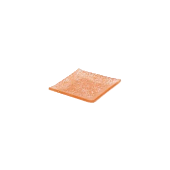 Splendido Collection Square Plate Orange - 3.75 in Dia x 0.59 in H