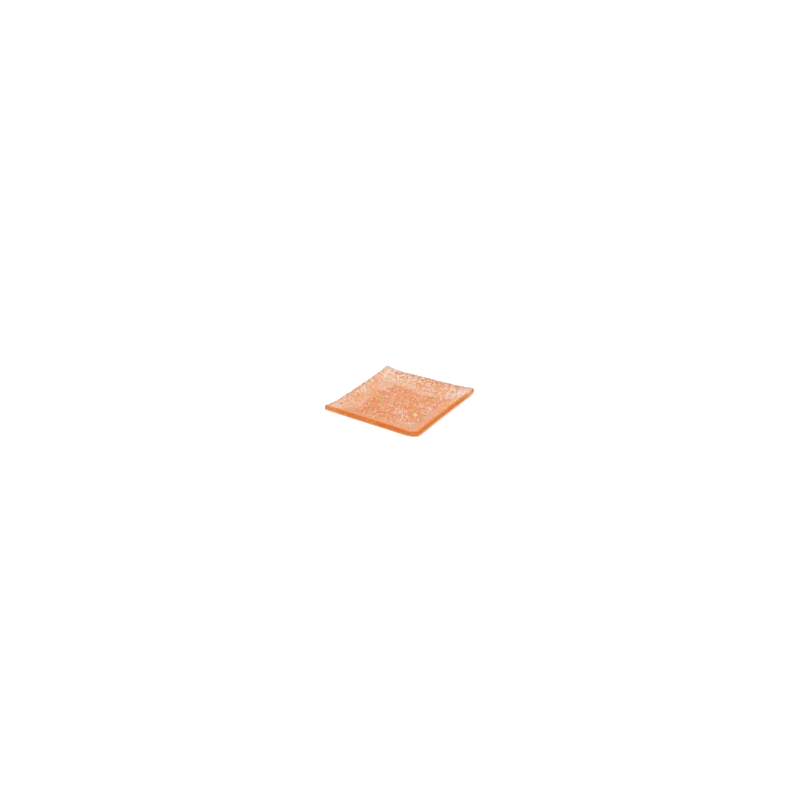 Splendido Collection Square Plate Orange - 3.75 in Dia x 0.59 in H