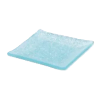 Splendido Collection Square Plate Aqua - 3.75 in Dia x 0.59 in H