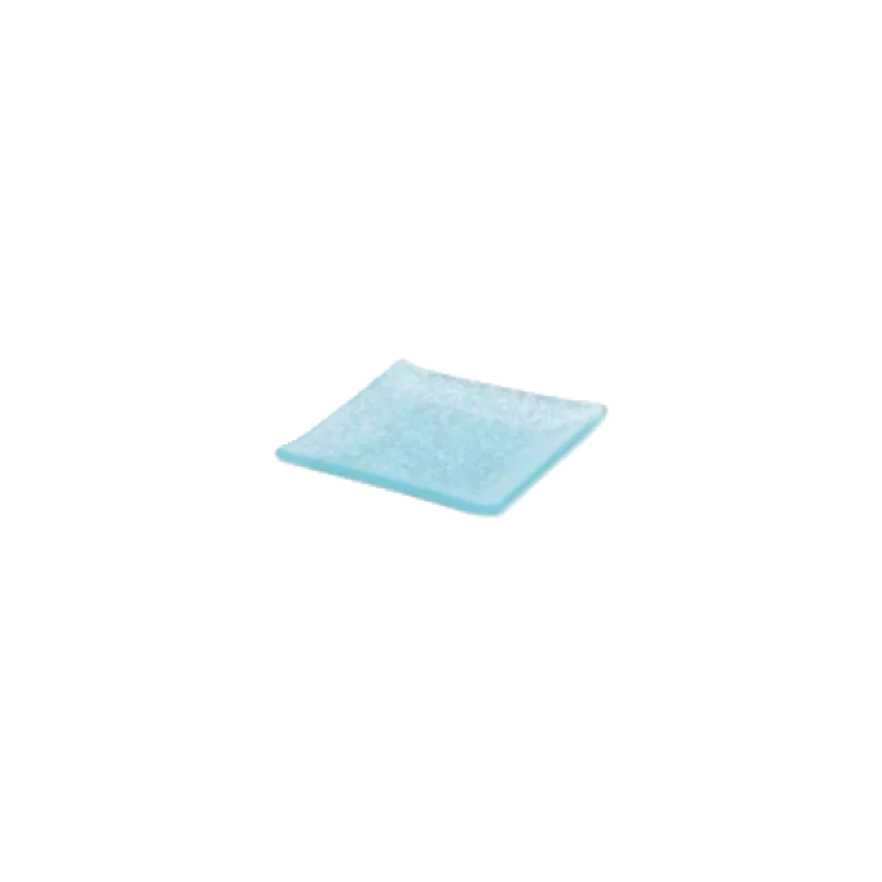 Splendido Collection Square Plate Aqua - 3.75 in Dia x 0.59 in H