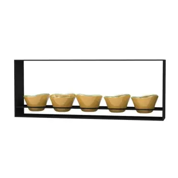 My Glass Studio Dip Bowl Set, Black - Set of 4 - 38.5 x 6.0 x 15 cm