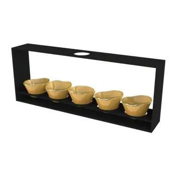My Glass Studio Dip Bowl Set, Black - Set of 4 - 38.5 x 6.0 x 15 cm