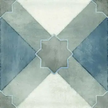 Domino Blue Mix Tile (L:7.874'' x W:7.874'') - Set of 25
