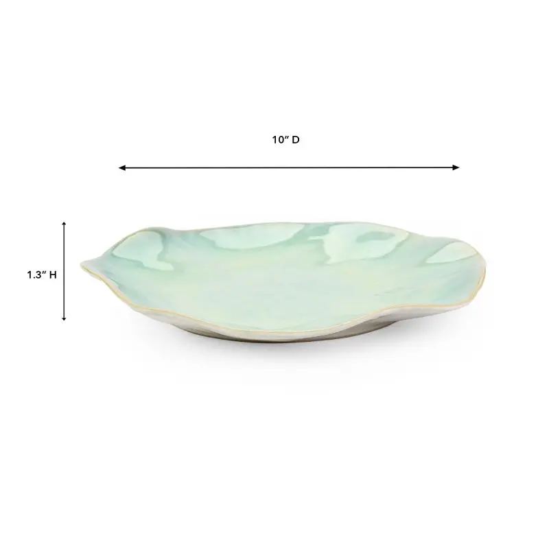 Perla Collection Large Plate - 10 in Dia x 1.3 in H Perla Collection Large Plate - 10 in Dia x 1.3 in H