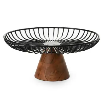 Nordic Collection Footed Platter - 10 in Dia x 8 in H