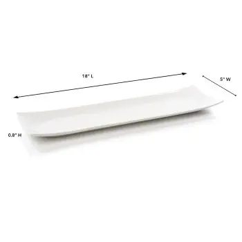 Napoli Collection Large Narrow Platter - 18 in L x 5 in W x .8 in H