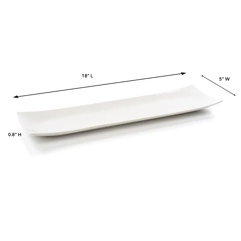 Napoli Collection Large Narrow Platter - 18 in L x 5 in W x .8 in H