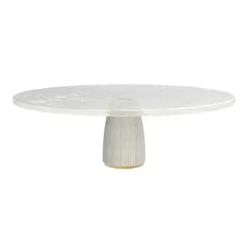 My Glass Studio Small Cake Stand, White - Set of 2 - Dia: 21 cm, H: 7 cm