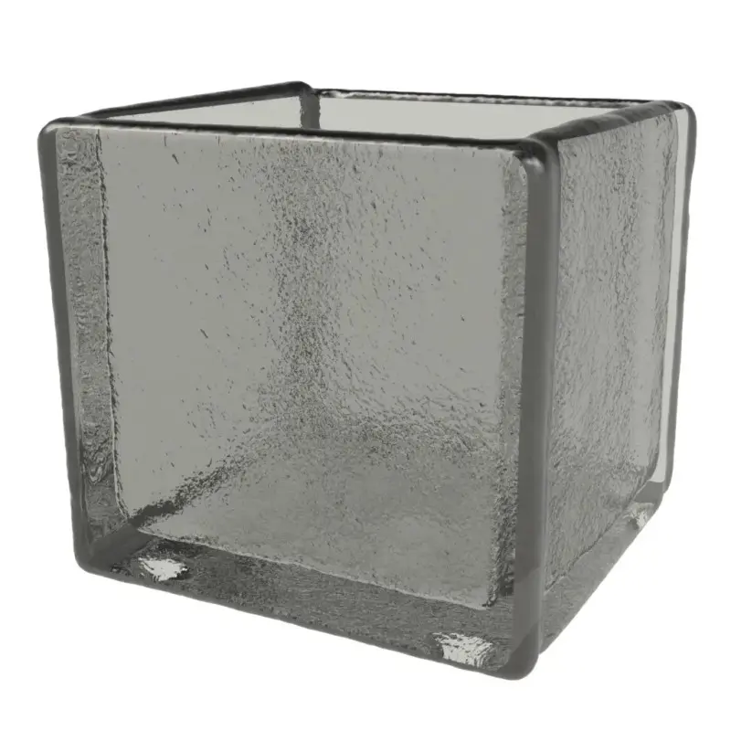 My Glass Studio Sugar Caddy, Grey - Set of 8 - 6.0 x 6.0 x 5 cm