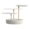 My Glass Studio Petit Fours Stand, White - Set of 4 - Dia: 18 cm, H: 12 cm
