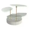 My Glass Studio Petit Fours Stand, Grey - Set of 4 - Dia: 18 cm, H: 12 cm