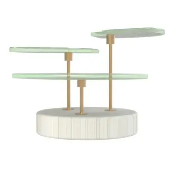 My Glass Studio Petit Fours Stand, Grey - Set of 4 - Dia: 18 cm, H: 12 cm