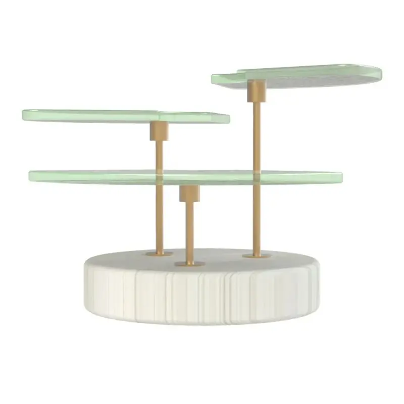 My Glass Studio Petit Fours Stand, Grey - Set of 4 - Dia: 18 cm, H: 12 cm