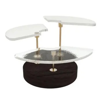 My Glass Studio Petit Fours Stand, Clear - Set of 4 - Dia: 18 cm, H: 12 cm