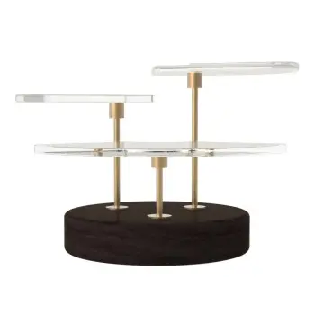 My Glass Studio Petit Fours Stand, Clear - Set of 4 - Dia: 18 cm, H: 12 cm