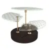 My Glass Studio Petit Fours Stand, Brown - Set of 4 - Dia: 18 cm, H: 12 cm
