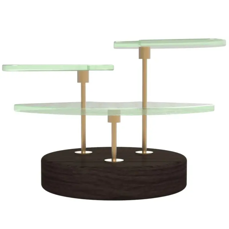 My Glass Studio Petit Fours Stand, Brown - Set of 4 - Dia: 18 cm, H: 12 cm My Glass Studio Petit Fours Stand, Brown - Set of 4 - Dia: 18 cm, H: 12 cm