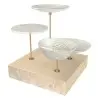 My Glass Studio Petit Fours Stand, White - Set of 4 - 21.5 x 21.5 x 19 cm