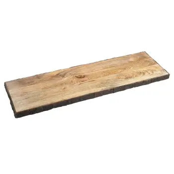 Napa Collection Rectangle Bark Plank Lg - 15.5 in L x 12.8 in W x 3.5 in