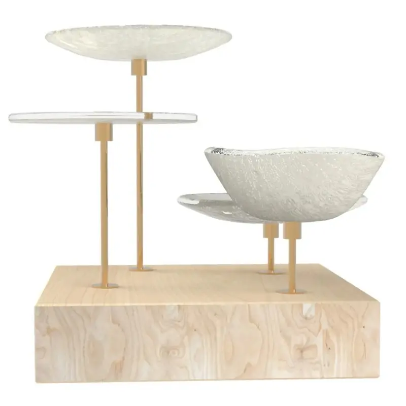 My Glass Studio Petit Fours Stand, White - Set of 4 - 21.5 x 21.5 x 19 cm My Glass Studio Petit Fours Stand, White - Set of 4 - 21.5 x 21.5 x 19 cm
