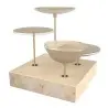 My Glass Studio Nut Bowl, Beige - Set of 4 - 21.5 x 21.5 x 19 cm