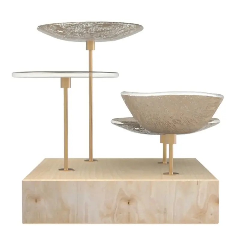My Glass Studio Nut Bowl, Beige - Set of 4 - 21.5 x 21.5 x 19 cm My Glass Studio Nut Bowl, Beige - Set of 4 - 21.5 x 21.5 x 19 cm