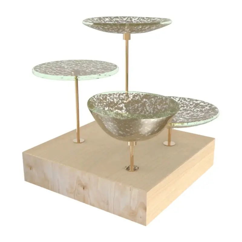 My Glass Studio Petit Fours Stand, Natural - Set of 4 - 21.5 x 21.5 x 19 cm My Glass Studio Petit Fours Stand, Natural - Set of 4 - 21.5 x 21.5 x 19 cm