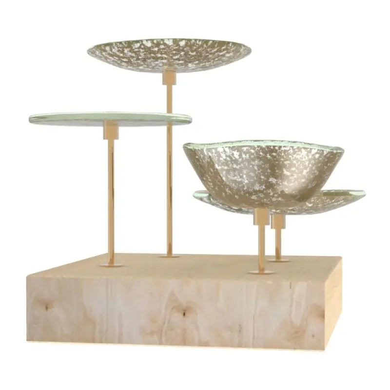 My Glass Studio Petit Fours Stand, Natural - Set of 4 - 21.5 x 21.5 x 19 cm My Glass Studio Petit Fours Stand, Natural - Set of 4 - 21.5 x 21.5 x 19 cm