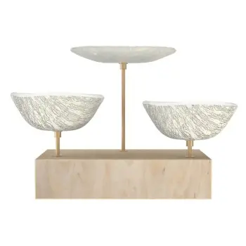 My Glass Studio Nut Bowl, Cream - Set of 4 - 17.5 x 11.0 x 15.0 cm