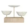 My Glass Studio Nut Bowl, Cream - Set of 4 - 17.5 x 11.0 x 15.0 cm