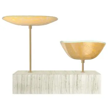 My Glass Studio Nut Bowl, Gold - Set of 4 - 17.5 x 8.0 x 15.0 cm