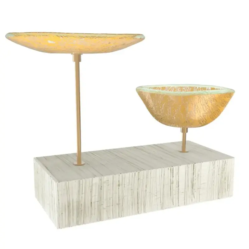 My Glass Studio Nut Bowl, Gold - Set of 4 - 17.5 x 8.0 x 15.0 cm My Glass Studio Nut Bowl, Gold - Set of 4 - 17.5 x 8.0 x 15.0 cm