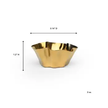 Montenegro Collection Bowl Small Gold - 5.1 in Dia x 2 in H - Set of 12